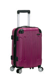 Rockland 20" Expandable Carry On, Spinner Luggage, Magenta