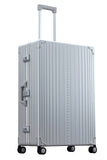 Aleon 32" Macro Traveler Aluminum Hardside Checked Luggage (Platinum) Silver