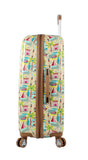 Lily Bloom Hardside Luggage 3 Piece Design Pattern Spinner Suitcase For Woman (Beach House)