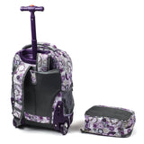 J World Sunrise Rolling Backpack & Cody Lunch Bag Set (Lemon)