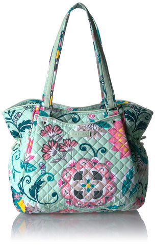Vera Bradley Signature Cotton Glenna, Mint Flowers