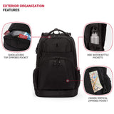 SWISSGEAR Large Padded 15-inch Laptop Backpack | Work, School, Commute | Men's and Women's - Black
