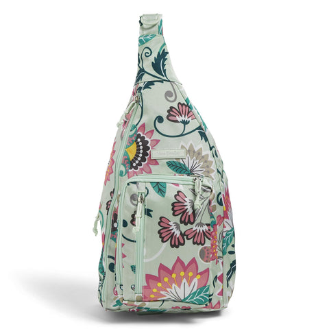 Vera Bradley Lighten Up Sling, Mint Flowers