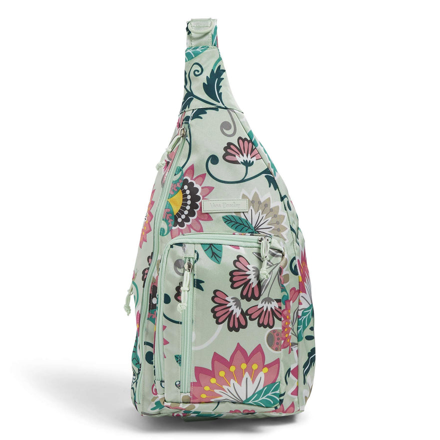 Vera Bradley Lighten Up Sling, Mint Flowers