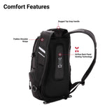 SWISSGEAR Compact Organizer Backpack | Narrow Profile Daypack| Men's and Women's - Black