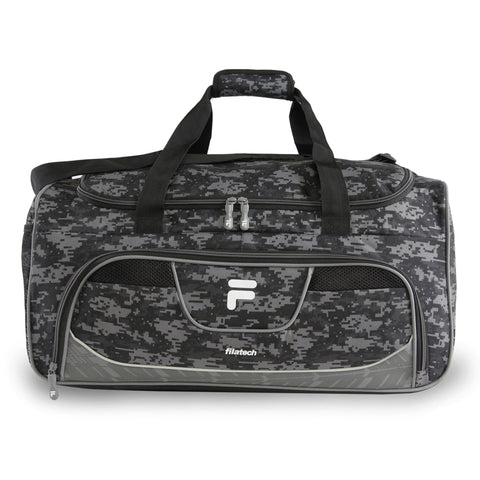 Fila Speedlight Medium Duffel Gym Sports Bag, Grey Digi Camo, One Size