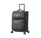 Lucas Ultra Lightweight Carry On Softside 20 inch Expandable Luggage With Spinner Wheels (20in, Black)