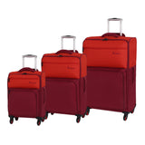 it luggage Duotone 4 Wheel Lightweight Cabin Suitcase, 53 cm, 34 L, Orange + Red Dahlia