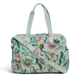 Vera Bradley Signature Cotton Deluxe Weekender, Mint Flowers