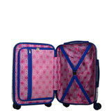 Macbeth Collection Women's Geo 21 inch Spinner Luggage, Blue