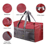 REDCAMP 75L Extra Large Duffle Bag Lightweight, Water Resistant Travel Duffle Bag Foldable for Men Women, Wine Red