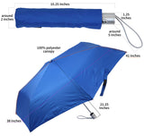 Auto Open and Close, Self Closing, Tiny Mini Umbrella - by London Fog - Blue