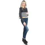 Vangoddy BEIDHA 11.6 inch Laptop Tablet Sleeve Black White Accent Stripe Pattern