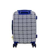 Macbeth Collection Women's Geo 21 inch Spinner Luggage, Blue