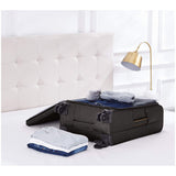 AmazonBasics Belltown Softside Rolling Spinner Suitcase Luggage - 25 Inch, Heather Black