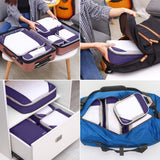 Compression Packing Cubes Mesh Organizers L+M+S+XS+Slim+Laundry Bag Purple
