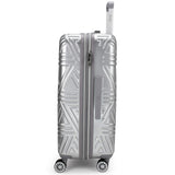 Badgley Mischka Contour Hard Expandable Spinner Luggage Set (2 Piece) (Silver, 20"/28")