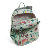 Vera Bradley Iconic XL Campus Backpack, Signature Cotton, Mint Flowers