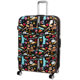 it luggage Sheen Hardside Expandable 3 Piece Set, Black New York Fun Icons Print