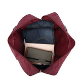 Gayisic Travel Bag Lightweight Large Capacity Portable Luggage Bag for Suitcase Trolley handles Travel Duffel Shoulder Tote Bag (Red wine)