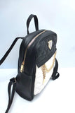 Betsey Johnson Swag Chain Backpack Black/Cream Shoulder Bag