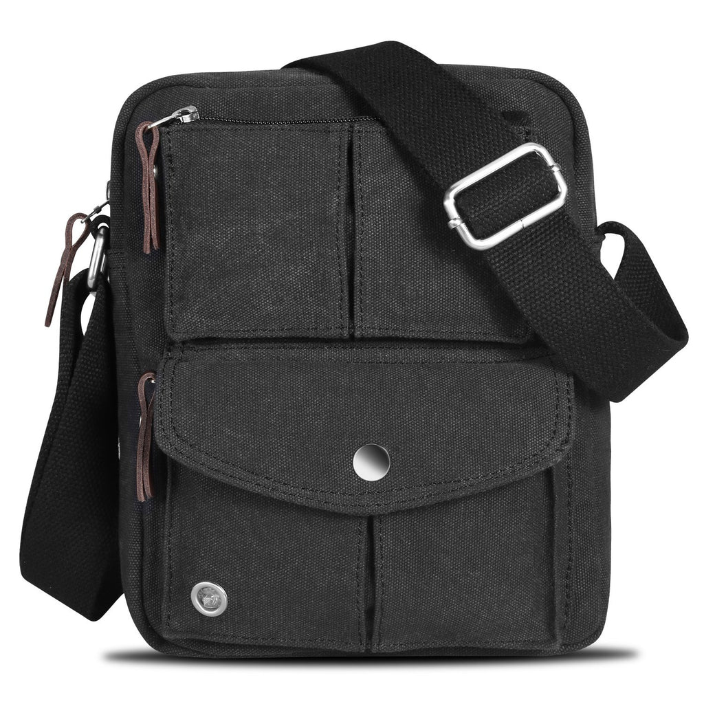 Shoulder Bag For Men,canvas Messenger Bag Small Multi Pocket
