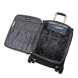Steve Madden Luggage Carry On 20" Expandable Softside Suitcase With Spinner Wheels (20in, Peek-A-Boo Black)