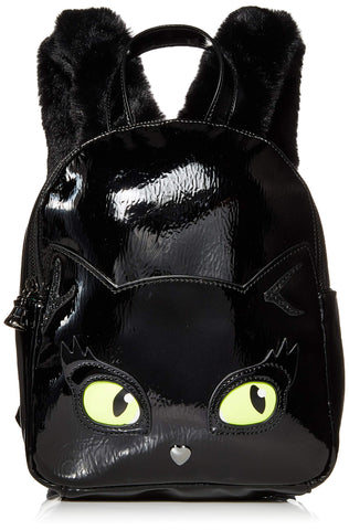 LUV Betsey Johnson Cat Backpack purse Good shape... - Depop