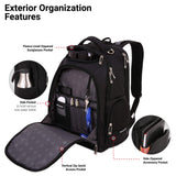 SWISSGEAR Large ScanSmart Laptop Backpack | TSA-Friendly Carry-on | Travel, Work, School | Men's and Women's - Black