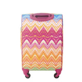 Macbeth Collection Women's Chevron 21 inch Spinner Luggage, Purple
