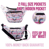 Rainbows and Unicorns Fanny Pack - Waist Bags for Women - Great for Men, Women, and Kids