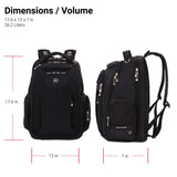 SWISSGEAR Large ScanSmart Laptop Backpack | TSA-Friendly Carry-on | Travel, Work, School | Men's and Women's - Black