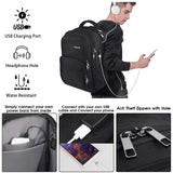 Extra Large Backpack, 17.3 inch Travel Laptop Computer Backpack for Men Women, TSA Durable USB Port Backpack with Luggage Sleeve, Heavy Duty 45L Big Business College School Bookbag Fits 17 Inch Laptops
