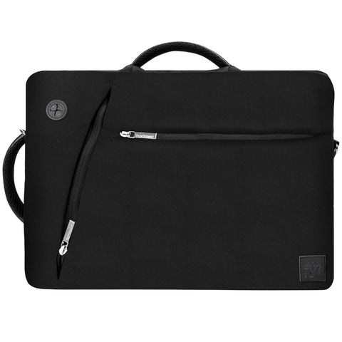 Vangoddy Slate Hybrid Briefcase Backpack Messenger Bag for Acer Laptop Up to 15.6 (Black)