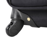 Steve Madden Luggage Carry On 20" Expandable Softside Suitcase With Spinner Wheels (20in, Peek-A-Boo Black)