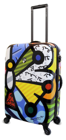Heys USA Luggage Britto Butterfly 26 Inch Hard Side Suitcase, Multi-Colored, One Size