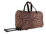 Steve Madden Luggage Suitcase Wheeled Duffle Bag (Cool Cat)