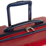 Nautica Ahoy Hardside Expandable 4-Wheeled Luggage-24 Inch Checked Size, Red/Navy