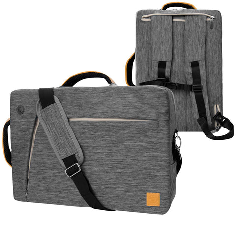 Grey Convertible Laptop Bag for 14 15.6 inch Dell Latitude, Inspiron, Chromebook, Precision, Vostro, G3 G5 G7 m15 R2