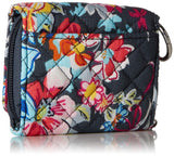 Vera Bradley Women's Signature Cotton RFID Card Case Wallet, Pretty Posies, One Size