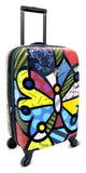 Heys USA Luggage Britto Butterfly 22 Inch Hardside Carry-on Spinner, Butterfly, 22 Inch