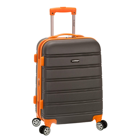 Rockland Melbourne 20" Expandable Abs Carry On, Charcoal