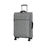 it luggage 26.8" Stitched Squares 8 Wheel Lightweight Expandable Spinner, Flint Grey