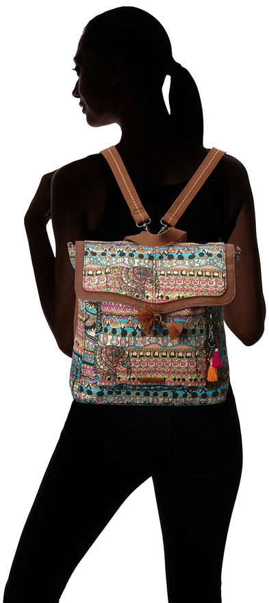 Sakroots Colette Convertible Backpack, Aqua One World