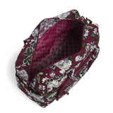 Vera Bradley Iconic Compact Weekender Travel Bag, Signature Cotton, Bordeaux Blooms