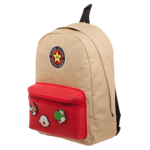 Mario Brothers Backpack W/ Mario Patches