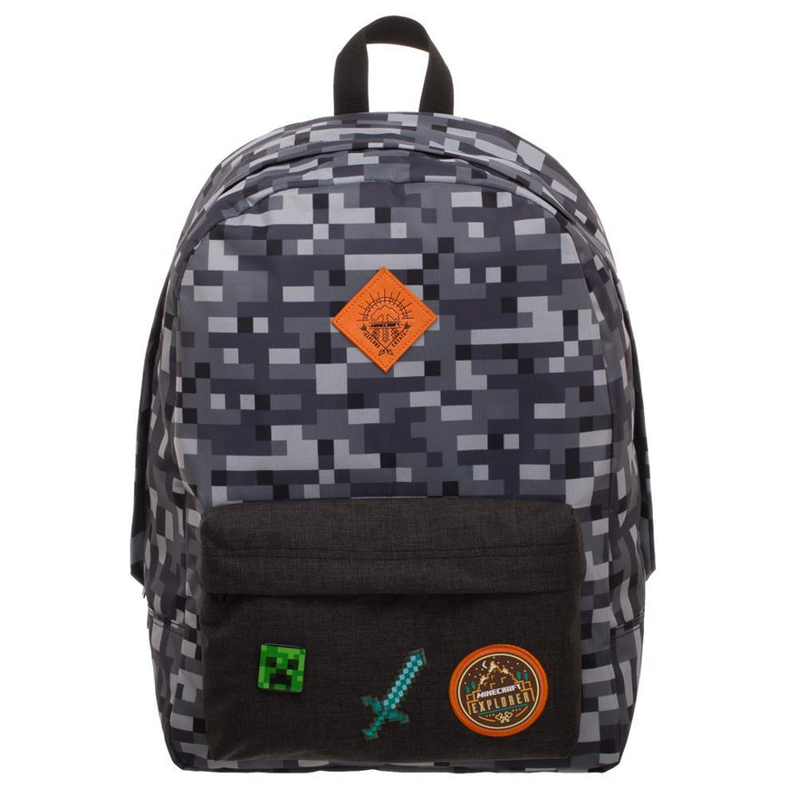 Shop Minecraft Backpack Minecraft Camo Grey B – Luggage Factory