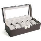 Royce Leather 5 Slot Watch Box Display Case 