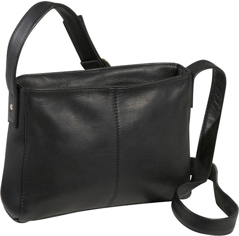 LeDonne Leather Top Zip Crossbody Bag