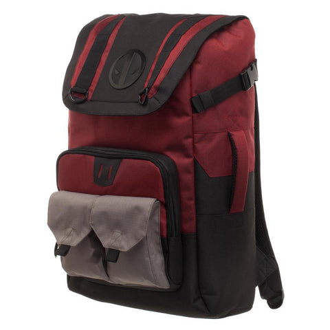 Marvel Deadpool Backpack  Black And Red Deadpool Backpack